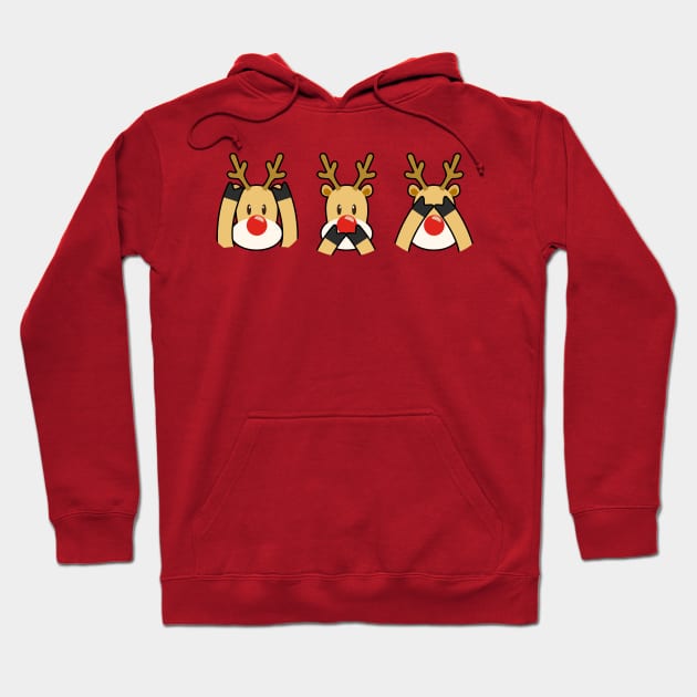 Three Wise Reindeer - Christmas - Rudolph Hoodie by LuisP96